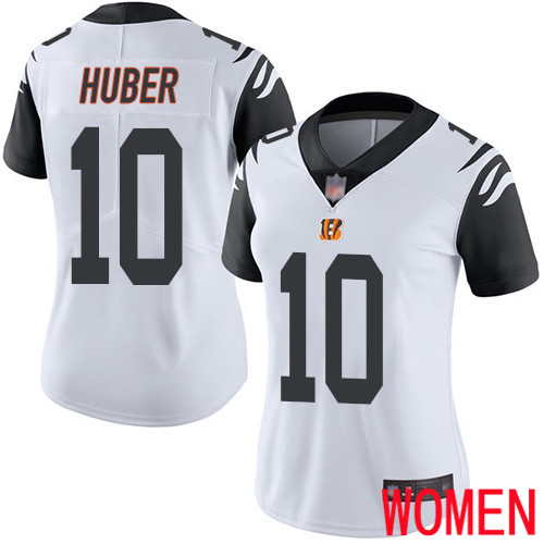 Cincinnati Bengals Limited White Women Kevin Huber Jersey NFL Footballl 10 Rush Vapor Untouchable